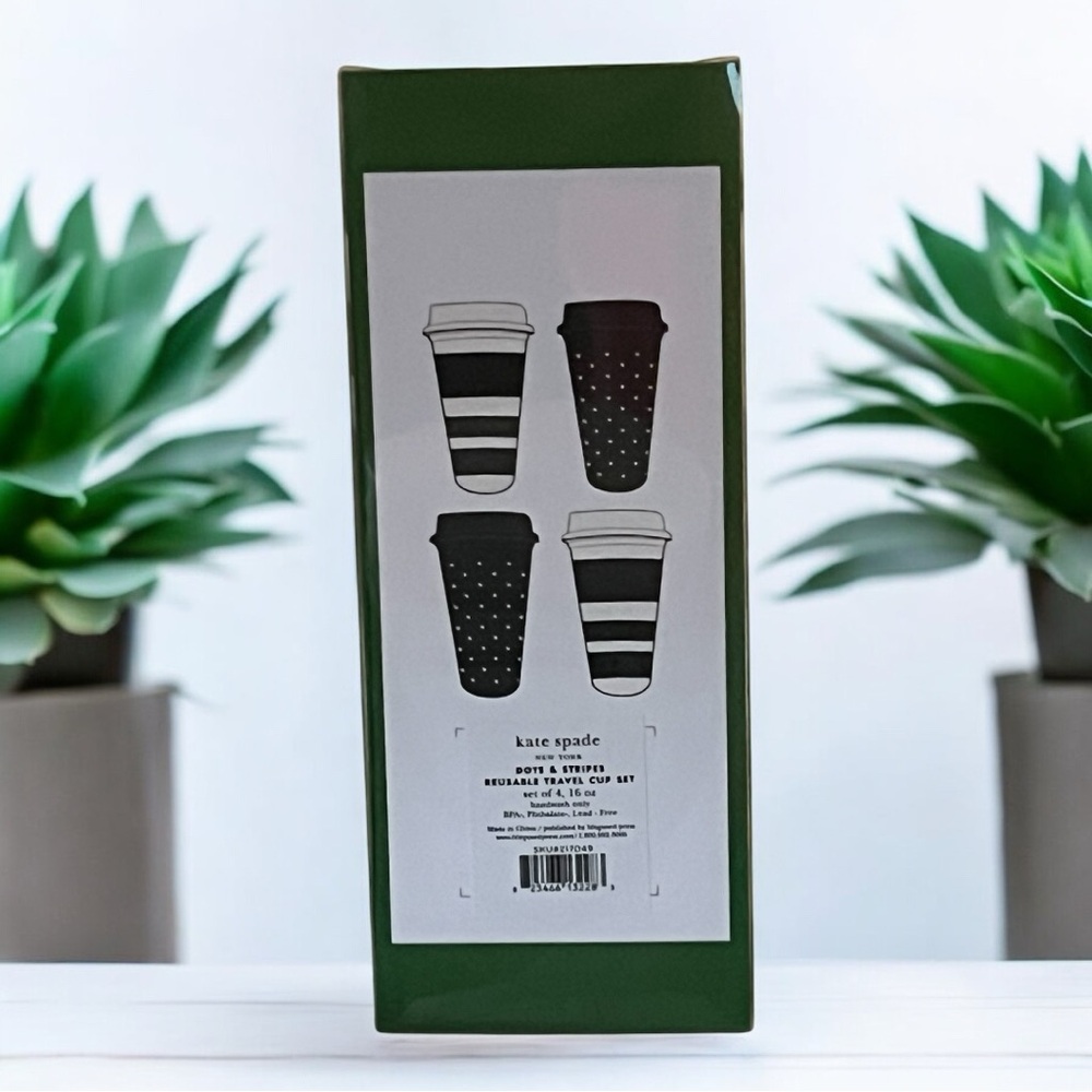 Kate Spade Reusable Travel Tumbler Set of 4, NWT - Picture 3 of 4